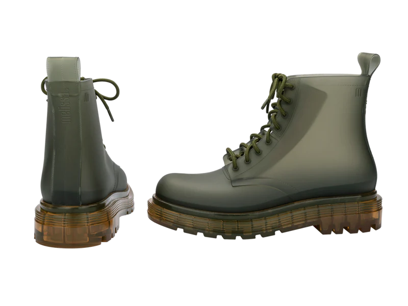 Green sales combat boots