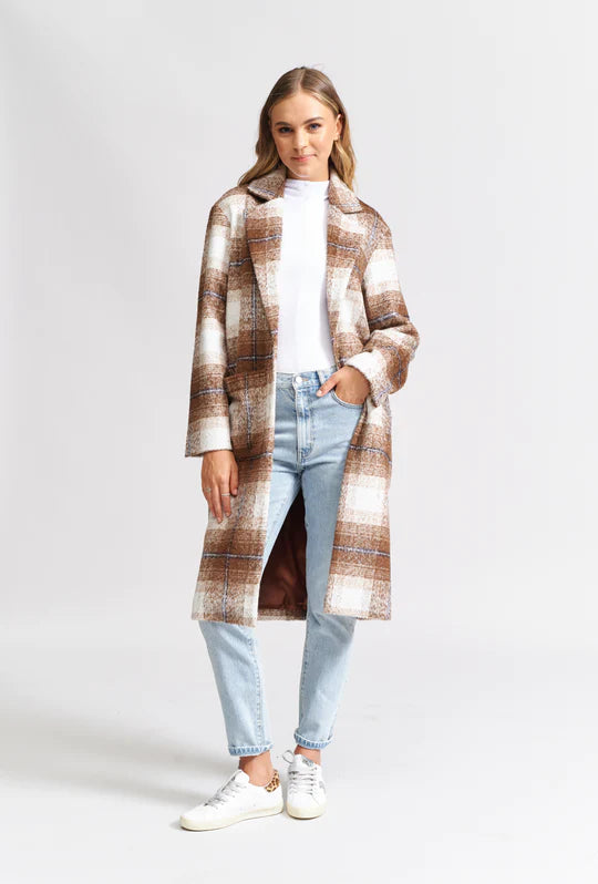 WE ARE THE OTHERS The Check Coat Chocolate check Minty Lifestyle