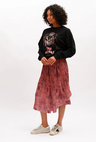 WE ARE THE OTHERS Gina Pleat Dress - Pink Leopard