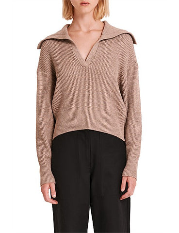 NUDE LUCY Nala Rugby Knit - Pebble