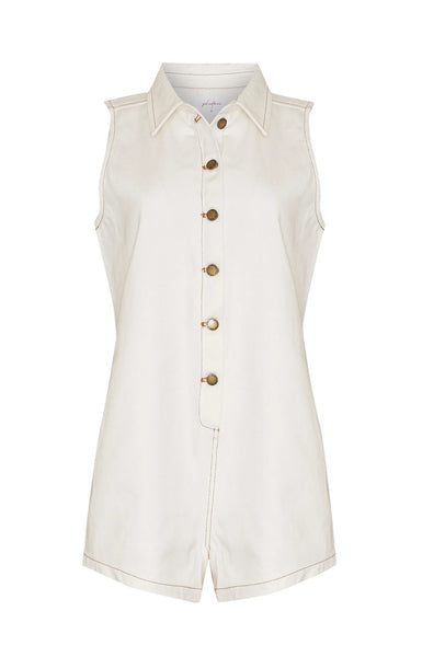 GIRL AND THE SUN Aria Playsuit - Ivory