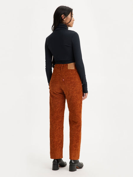 LEVI'S Ribcage Corduroy Straight Ankle Pants - Ginger Bread
