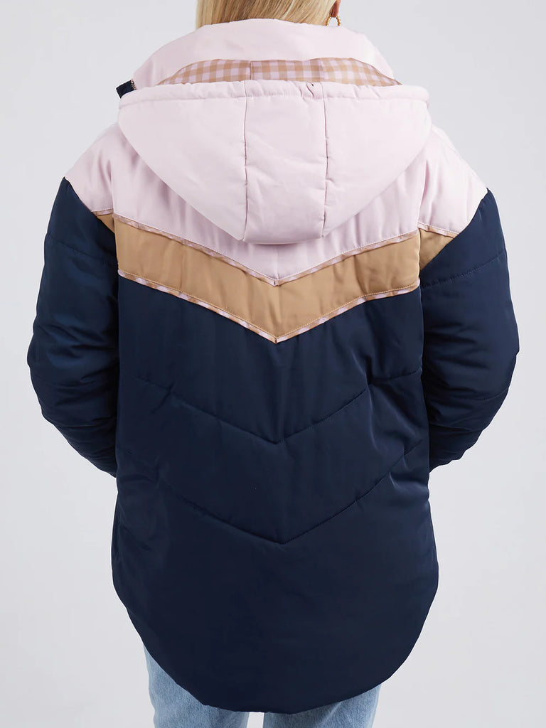 Heathcote colour discount block padded coat