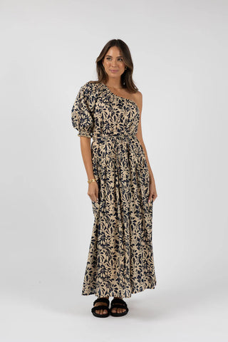HUMIDITY Eden One-Shoulder Dress - Brick