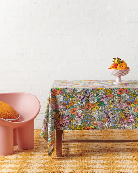 KIP & CO Rectangle Linen Tablecloth - Bliss Floral