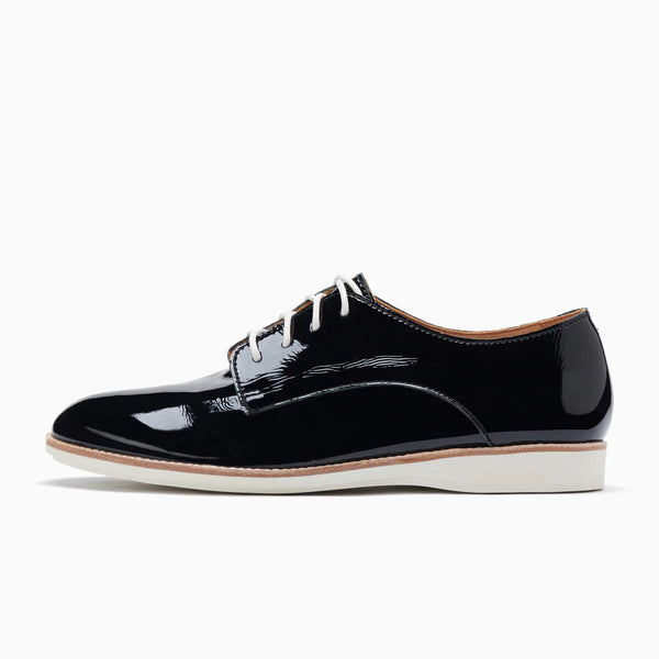 ROLLIE - Derby Unlined Black Patent Crinkle Leather