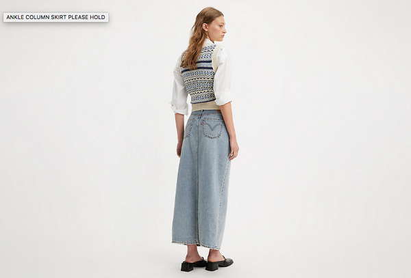 LEVI'S Women's Ankle Column Skirt