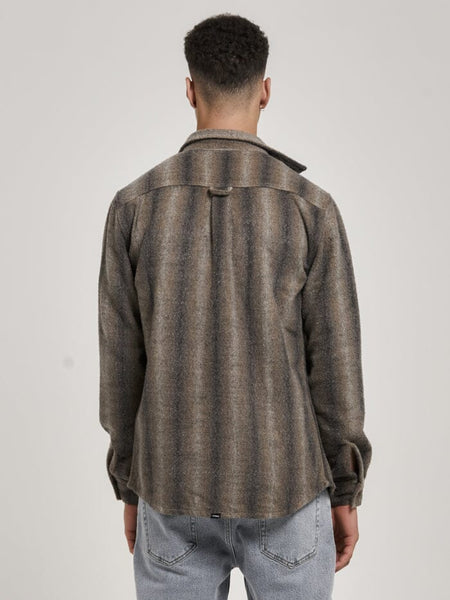 THRILLS Prairie Long Sleeve Flannel - Dark Charcoal