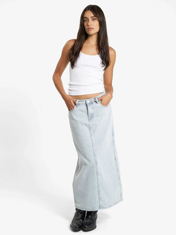 THRILLS Frankie Skirt - Faded Dust Blue