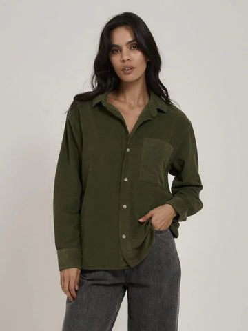 THRILLS Willow Cord Shirt - Green