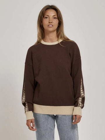 THRILLS Sequence Knit Crew - Umber
