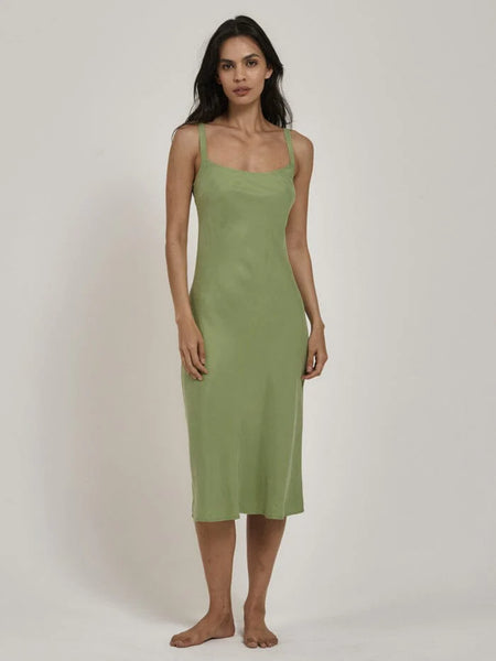 THRILLS Sasha Slip Dress - Kiwi Green