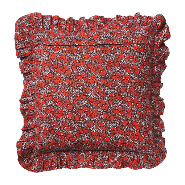SAGE x CLARE Florentine Embroidered Cushion - Cherry