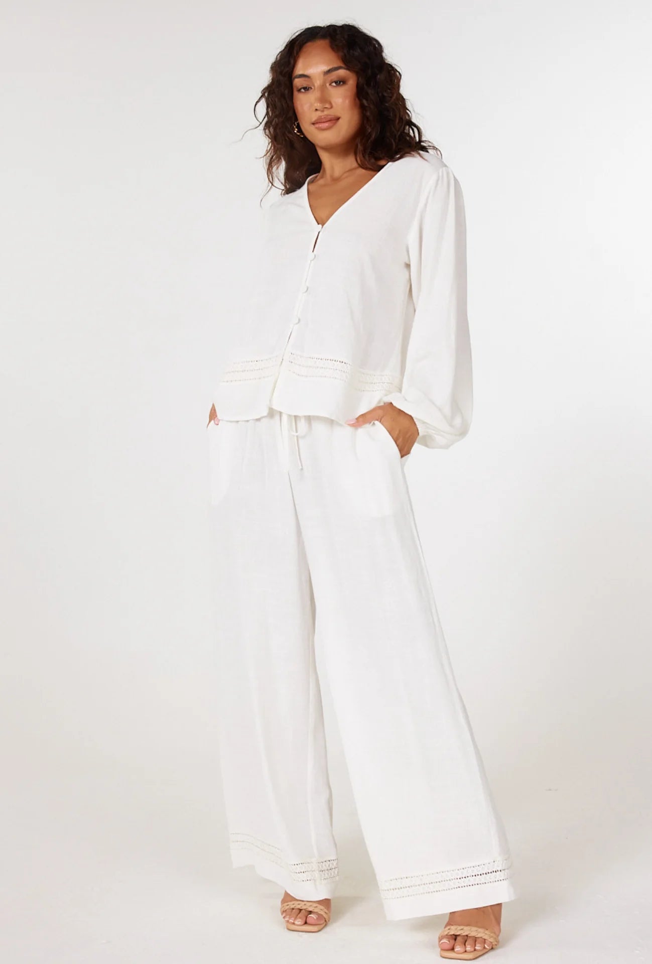 GIRL AND THE SUN Sebastian Pants - White