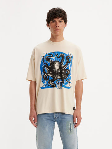 LEVI'S Skateboarding Men's Graphic Boxy T-Shirt in Roemello Octo Blue Black
