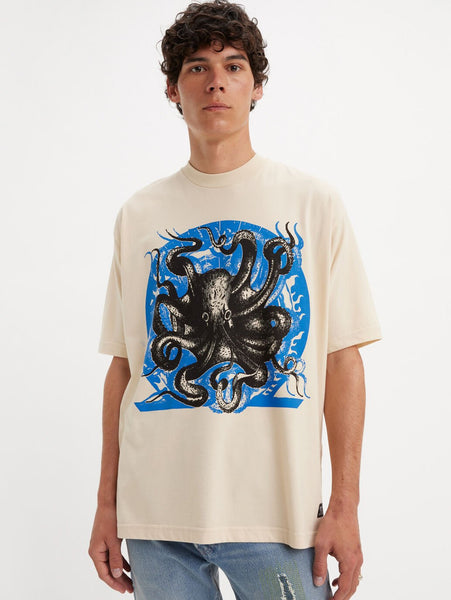 LEVI'S Skateboarding Men's Graphic Boxy T-Shirt in Roemello Octo Blue Black