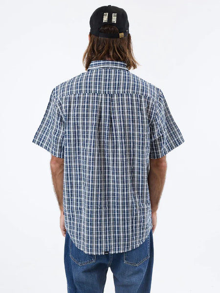THRILLS Split Decision Short Sleeve Shirt - Blue