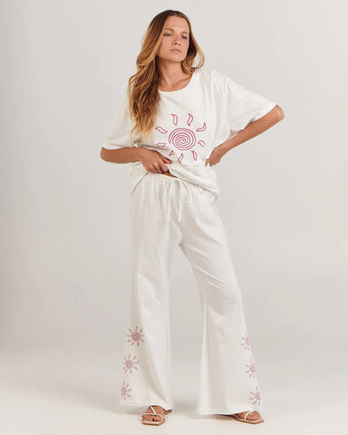 CHARLIE HOLIDAY Swirl Sun Pant - Pink White