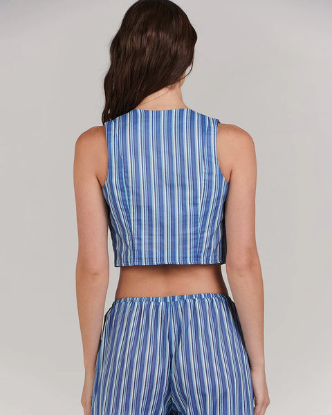 CHARLIE HOLIDAY Camila Vest - Sea Stripe