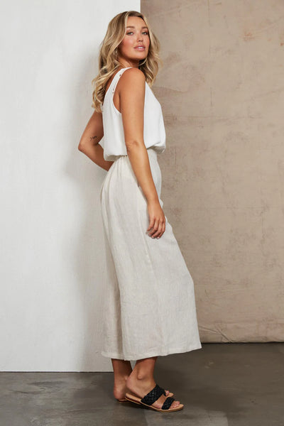 EB & IVE Studio crop pant - tusk