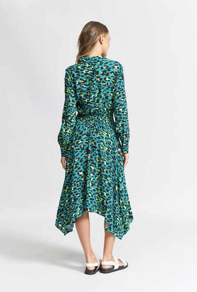 WE ARE THE OTHERS The Shirt Dress - Jade Lime Animal