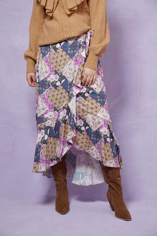 ISLE OF MINE Coppola Wrap Skirt - Violet Muse