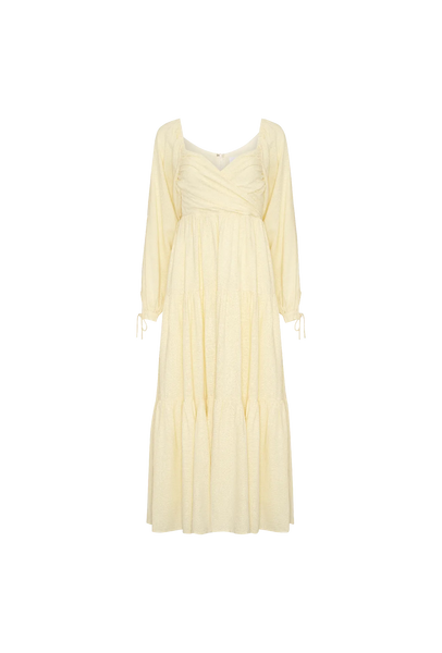 GIRL AND THE SUN Edwina Maxi Dress - Butter
