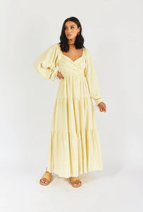 GIRL AND THE SUN Edwina Maxi Dress - Butter