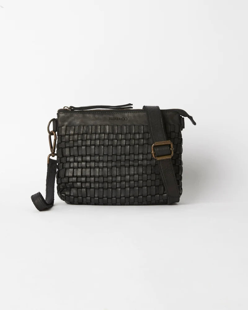 Juju and co woven pouch bag clearance
