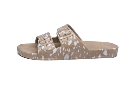 FREEDOM MOSES Slides - White Terrazzo Smoke