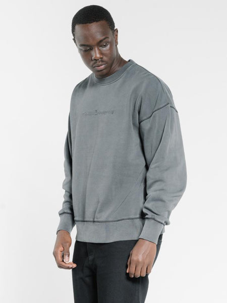 THRILLS Embro Slouch Fit Crew - Merch Black