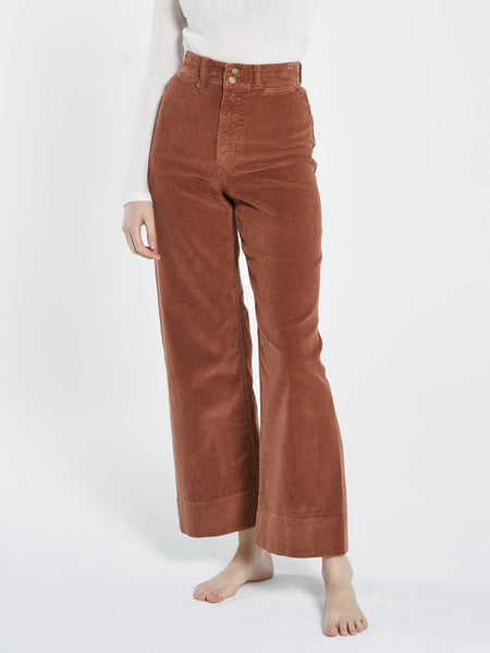 THRILLS Belle Cord Full Length Pant - Coffee