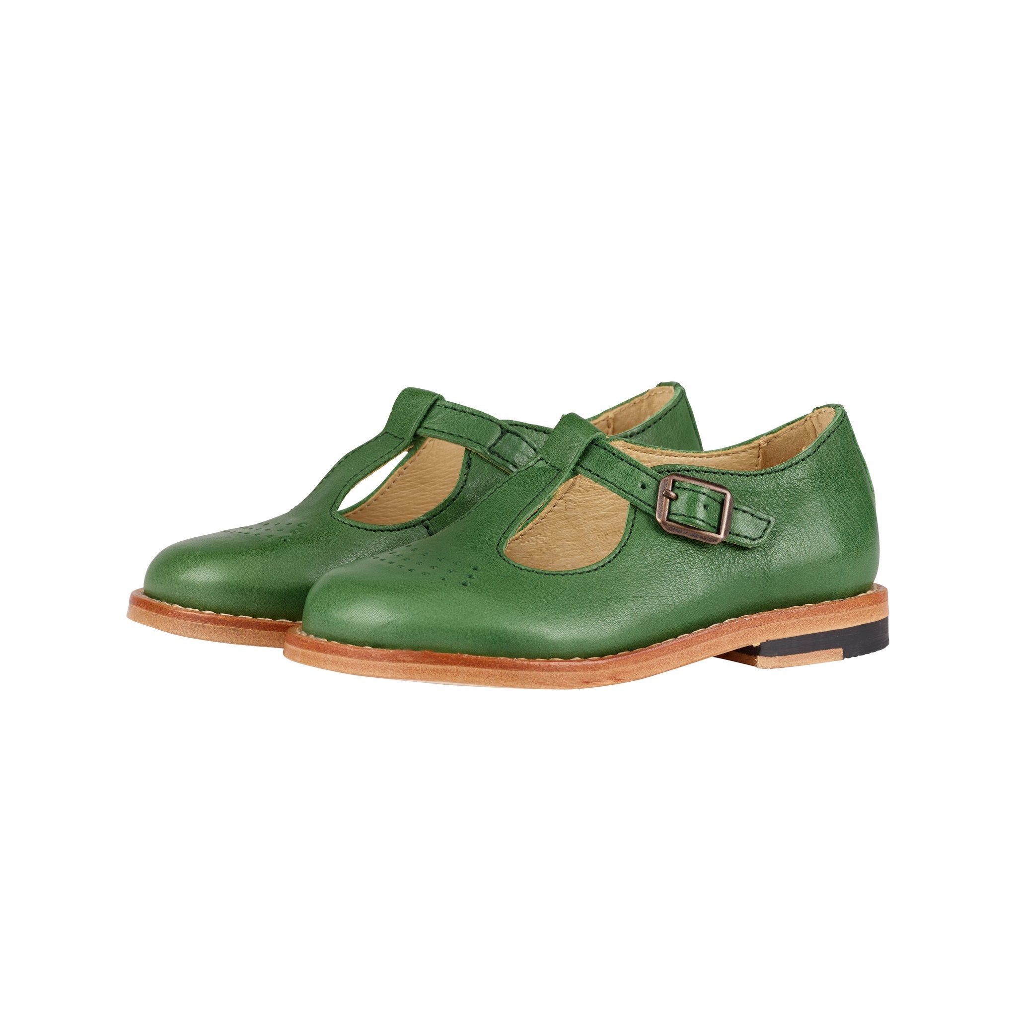 YOUNG SOLES Dottie T-bar Shoe - Pea Green