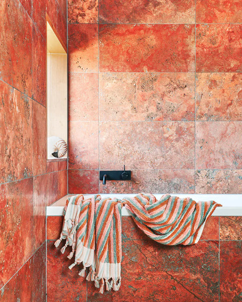 KIP & CO Morning Glory Stripe Turkish Bath Towel
