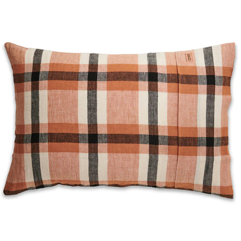 KIP & CO Linen Pillowcases - Coffee and Cream Tartan
