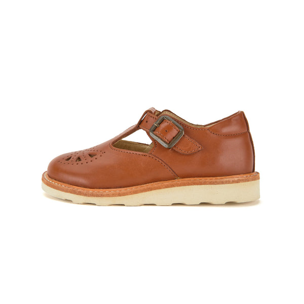YOUNG SOLES Rosie T-bar Shoe - Chestnut Brown