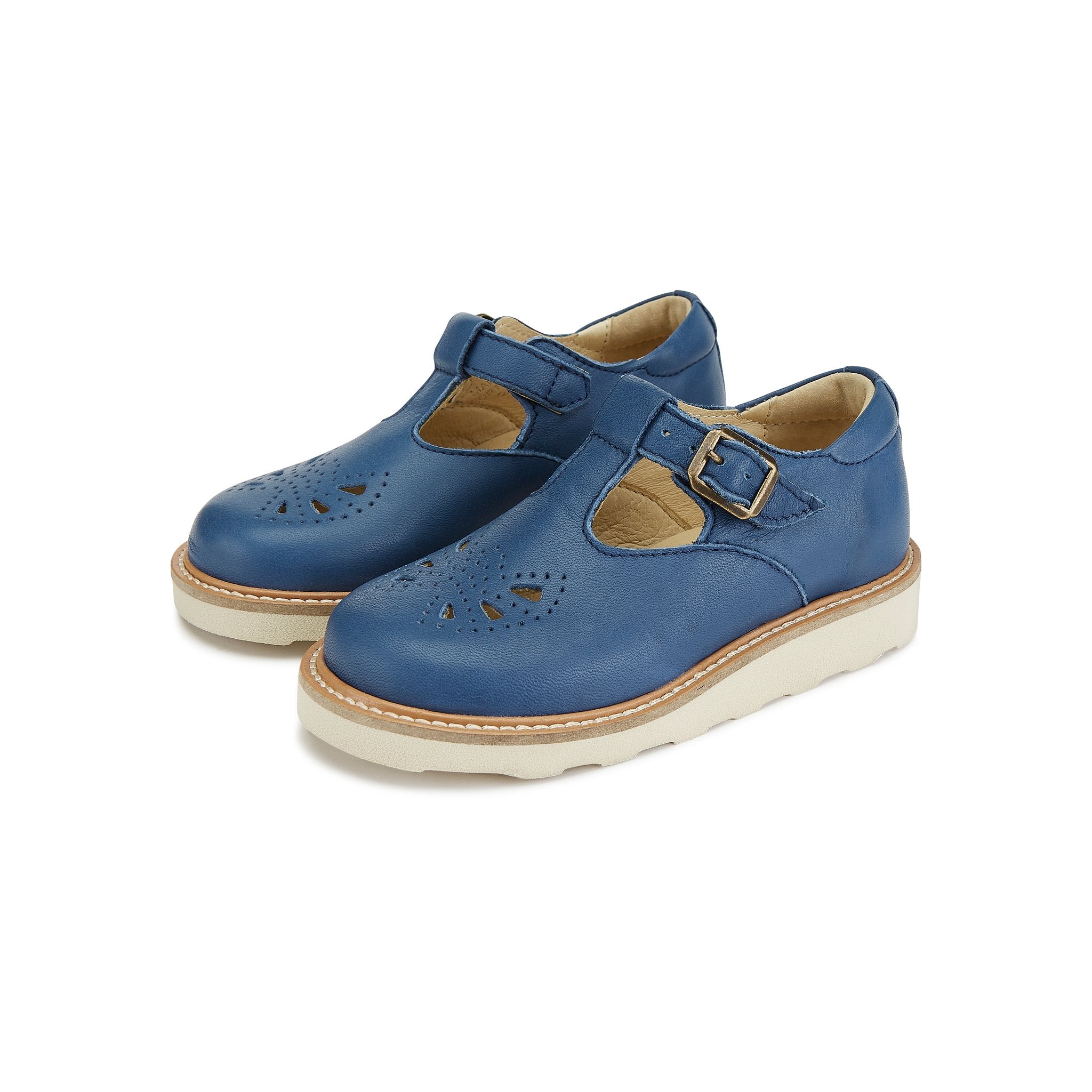 YOUNG SOLES Rosie T-bar Shoe - Ocean Blue