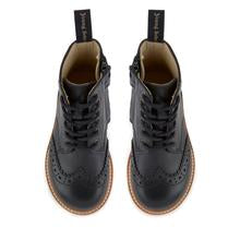 YOUNG SOLES Sidney Brogue Boot - Black