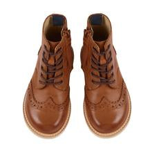 YOUNG SOLES Sidney Brogue Boot - Burnished Tan