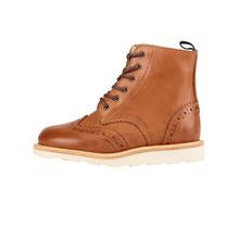 YOUNG SOLES Sidney Brogue Boot - Burnished Tan