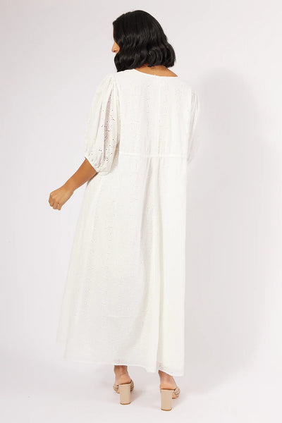 GIRL AND THE SUN Elsie Maxi Dress - White Eyelet